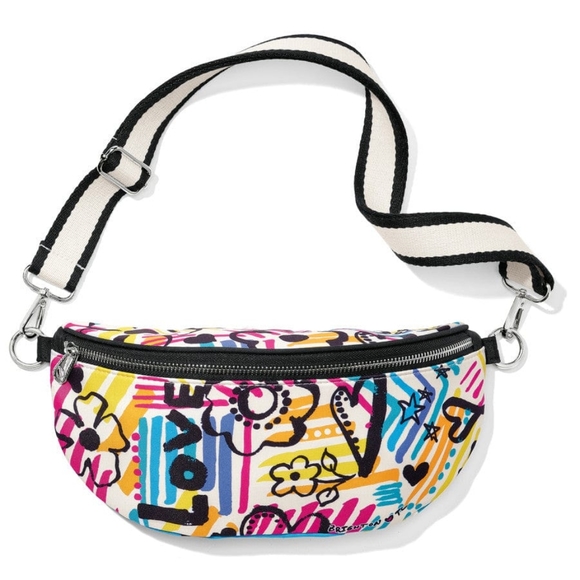 Brighton Handbags - NWT Brighton Graffiti Love Crossbody Belt Bag